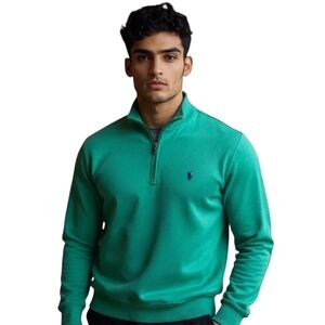 Ralph Lauren Polo Quarter Zip Pullover Shirt Men's Size XL Green